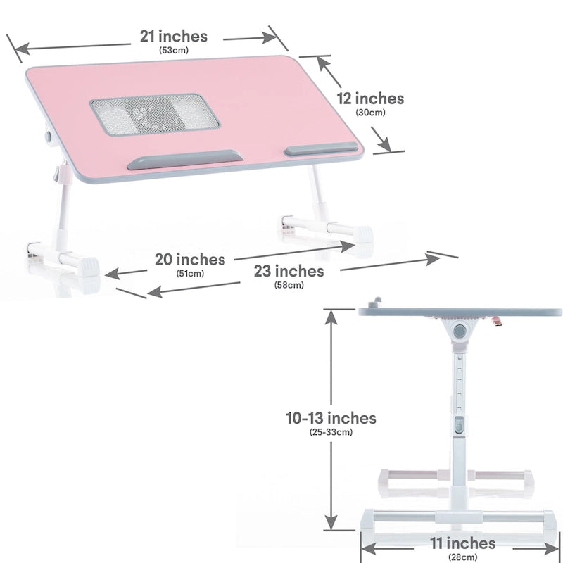 Oreiller de mari - Plateau de lit en bois petit - Convient aux ordinateurs portables jusqu'à 17 pouces - avec double coussin, fente multifonctionnelle pour tablette