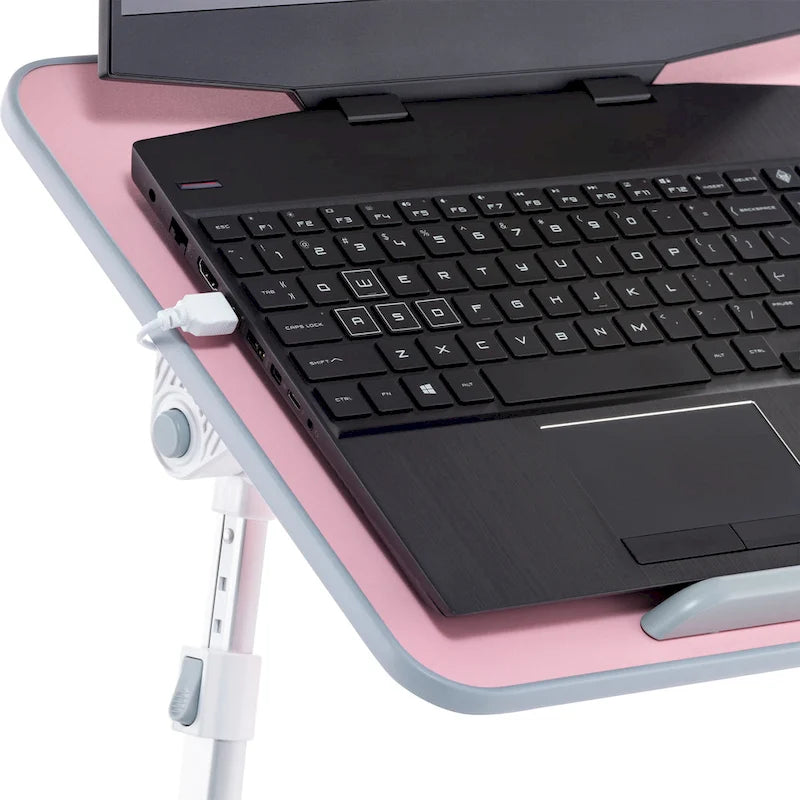 Oreiller de mari - Plateau de lit en bois petit - Convient aux ordinateurs portables jusqu'à 17 pouces - avec double coussin, fente multifonctionnelle pour tablette