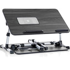 Oreiller de mari - Plateau de lit en bois petit - Convient aux ordinateurs portables jusqu'à 17 pouces - avec double coussin, fente multifonctionnelle pour tablette