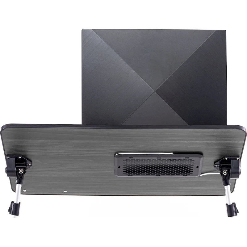 Oreiller de mari - Plateau de lit en bois petit - Convient aux ordinateurs portables jusqu'à 17 pouces - avec double coussin, fente multifonctionnelle pour tablette