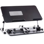 Oreiller de mari - Plateau de lit en bois petit - Convient aux ordinateurs portables jusqu'à 17 pouces - avec double coussin, fente multifonctionnelle pour tablette
