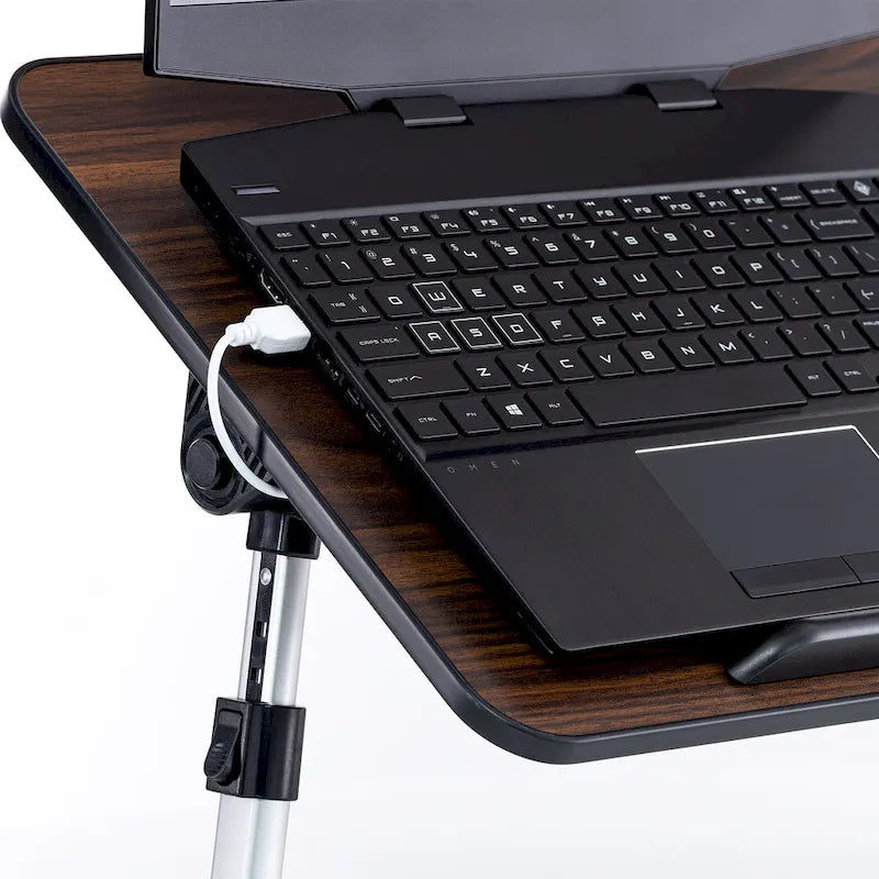 Oreiller de mari - Plateau de lit en bois petit - Convient aux ordinateurs portables jusqu'à 17 pouces - avec double coussin, fente multifonctionnelle pour tablette