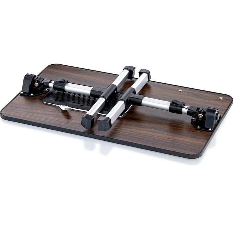 Oreiller de mari - Plateau de lit en bois petit - Convient aux ordinateurs portables jusqu'à 17 pouces - avec double coussin, fente multifonctionnelle pour tablette