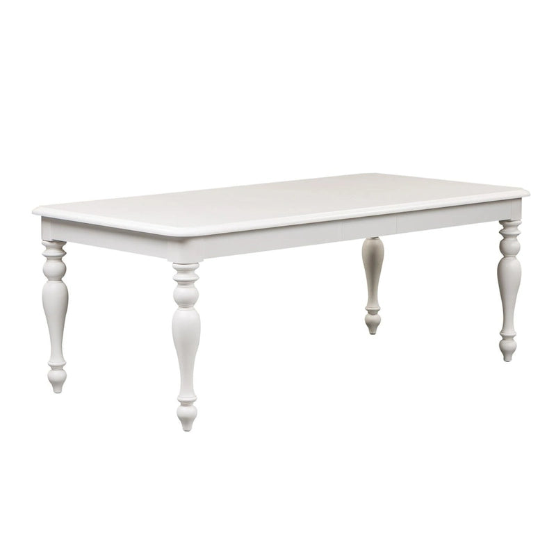 Table à plateau rectangulaire et piètement Oyster White