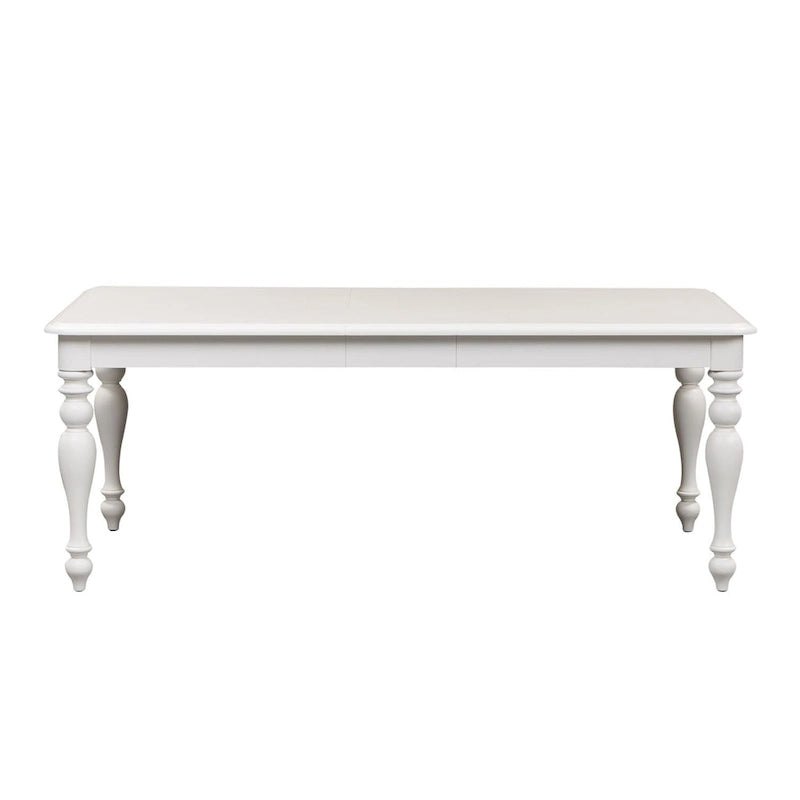 Table à plateau rectangulaire et piètement Oyster White