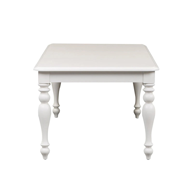 Table à plateau rectangulaire et piètement Oyster White