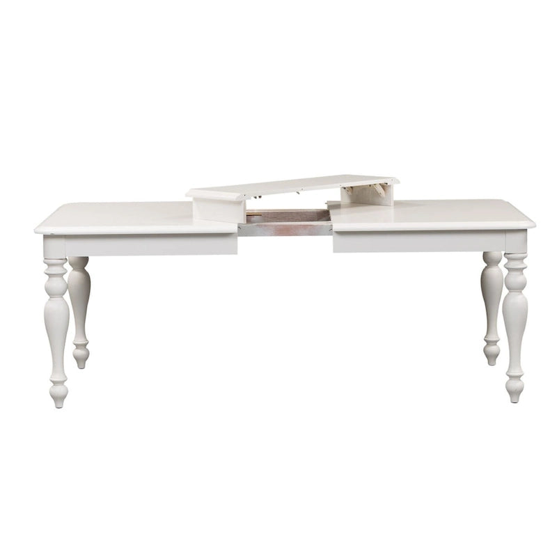 Table à plateau rectangulaire et piètement Oyster White