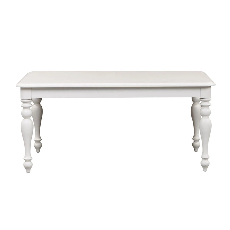 Table à plateau rectangulaire et piètement Oyster White