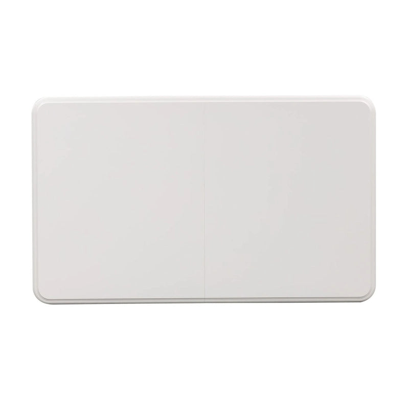 Table à plateau rectangulaire et piètement Oyster White