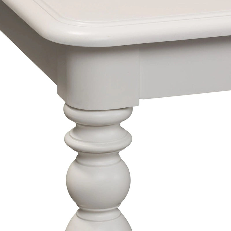 Table à plateau rectangulaire et piètement Oyster White