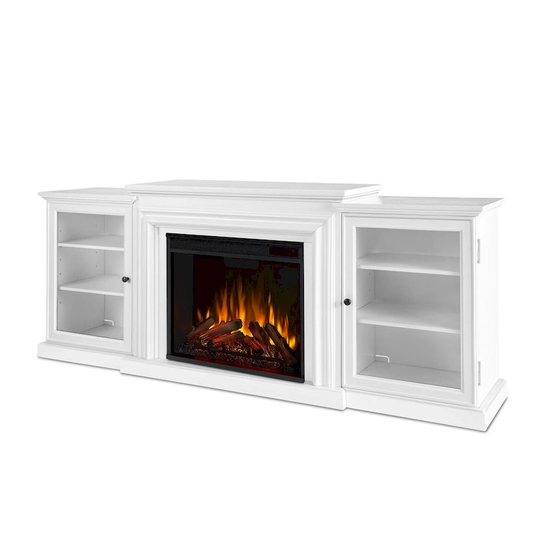 Meuble TV Cheminée Électrique Frederick 72 Blanc par - 72L x 15,5W x 30H