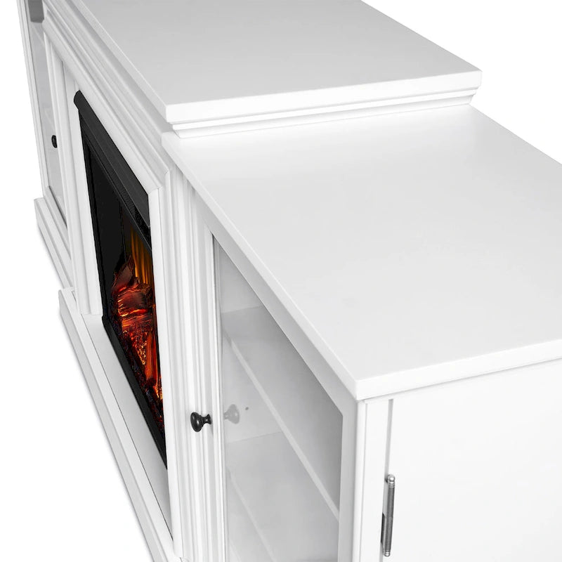 Meuble TV Cheminée Électrique Frederick 72 Blanc par - 72L x 15,5W x 30H