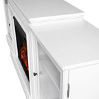 Meuble TV Cheminée Électrique Frederick 72 Blanc par - 72L x 15,5W x 30H