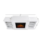 Meuble TV Cheminée Électrique Frederick 72 Blanc par - 72L x 15,5W x 30H