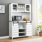 Vaisselier de cuisine rustique avec casier à vin - 15,7P x 47,2L x 69,6H