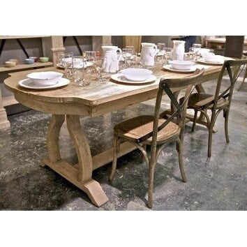Lot de 2 chaises de salle à manger en bois de style fermier ancien avec dossier croisé en rotin et dossier en X, pour chambre sombre, restaurants, hôtel