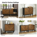 Ensemble de 2 armoires de rangement Jakob Modern avec étagère réglable par HOLALA HOME