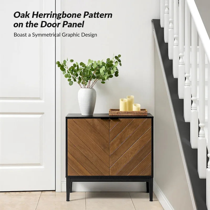 Ensemble de 2 armoires de rangement Jakob Modern avec étagère réglable par HOLALA HOME