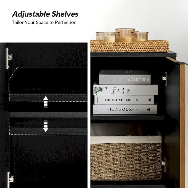 Ensemble de 2 armoires de rangement Jakob Modern avec étagère réglable par HOLALA HOME