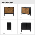 Ensemble de 2 armoires de rangement Jakob Modern avec étagère réglable par HOLALA HOME