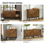 Ensemble de 2 armoires de rangement Jakob Modern avec étagère réglable par HOLALA HOME