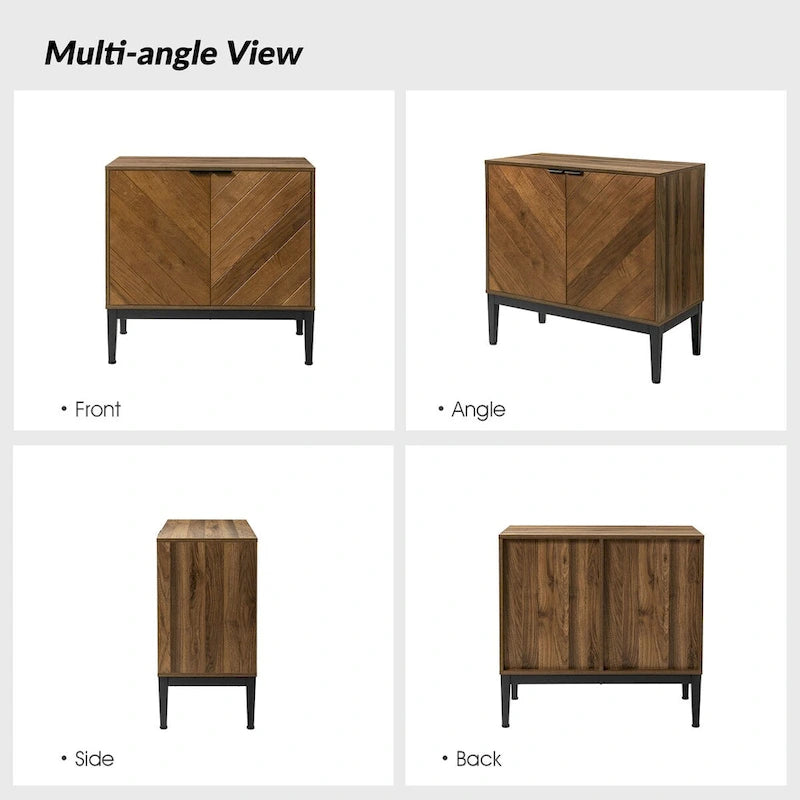 Ensemble de 2 armoires de rangement Jakob Modern avec étagère réglable par HOLALA HOME