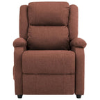 Fauteuil de massage en tissu marron - 71 x 92 x 96 cm