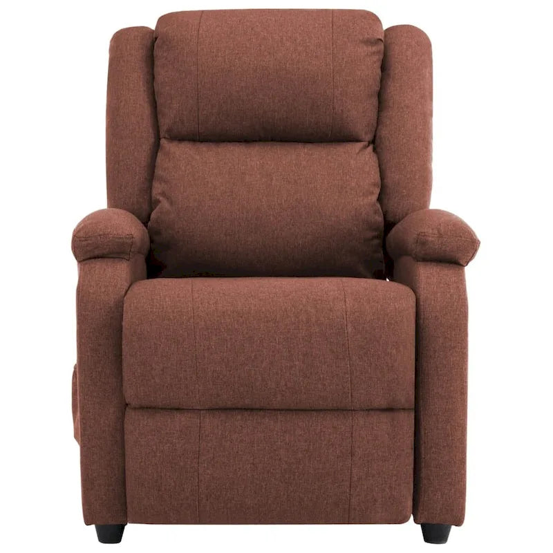 Fauteuil de massage en tissu marron - 71 x 92 x 96 cm