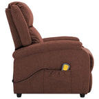 Fauteuil de massage en tissu marron - 71 x 92 x 96 cm