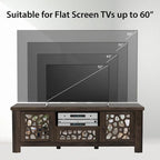 Meuble TV Rétro Gymax 55 avec Portes Miroir &