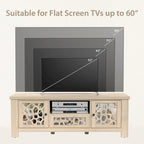 Meuble TV Rétro Gymax 55 avec Portes Miroir &