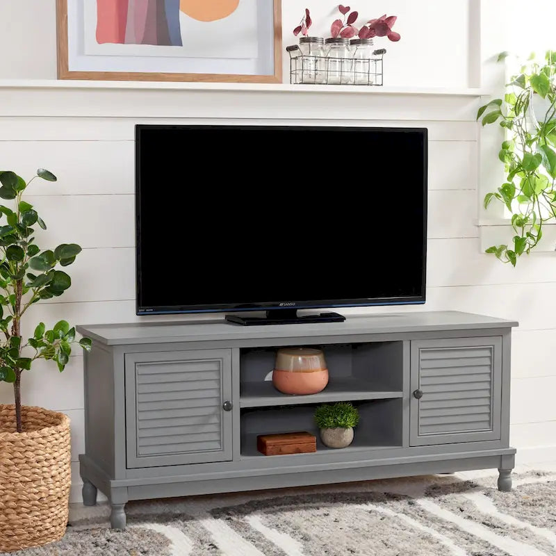 Meuble TV 2 portes, 1 étagère - 47"L x 16"P x 20"H