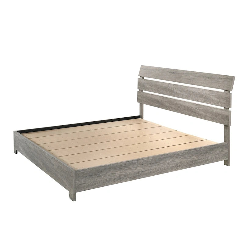 Lit plateforme gris