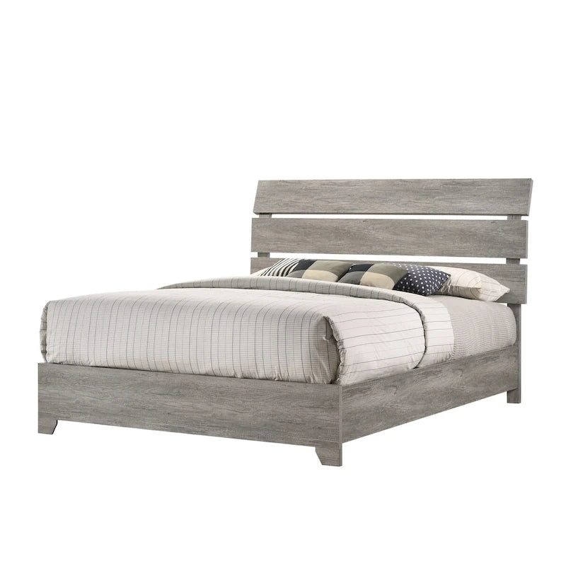Lit plateforme gris