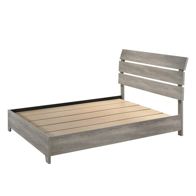Lit plateforme gris