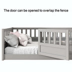 Lit de sol Montessori en bois pour enfant avec sommier à lattes