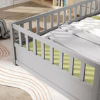 Lit de sol Montessori en bois pour enfant avec sommier à lattes
