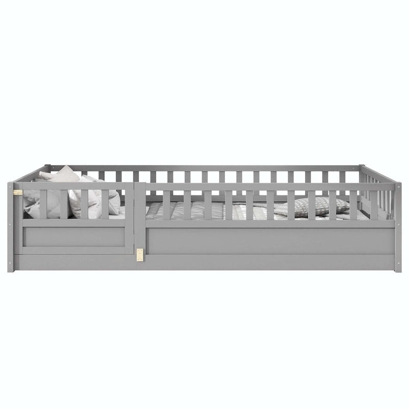 Lit de sol Montessori en bois pour enfant avec sommier à lattes