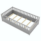 Lit de sol Montessori en bois pour enfant avec sommier à lattes