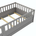 Lit de sol Montessori en bois pour enfant avec sommier à lattes