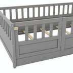 Lit de sol Montessori en bois pour enfant avec sommier à lattes