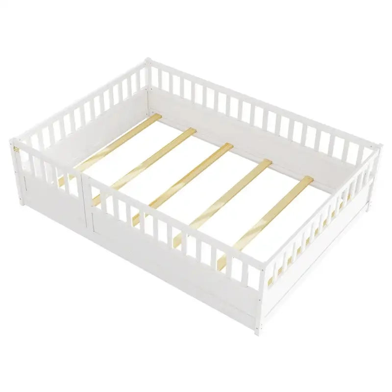 Lit de sol Montessori en bois pour enfant avec sommier à lattes