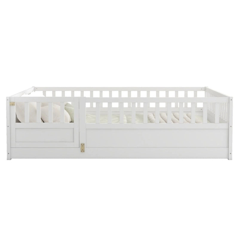 Lit de sol Montessori en bois pour enfant avec sommier à lattes
