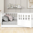 Lit de sol Montessori en bois pour enfant avec sommier à lattes