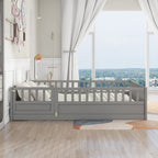 Lit de sol Montessori en bois pour enfant avec sommier à lattes