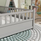 Lit de sol Montessori en bois pour enfant avec sommier à lattes