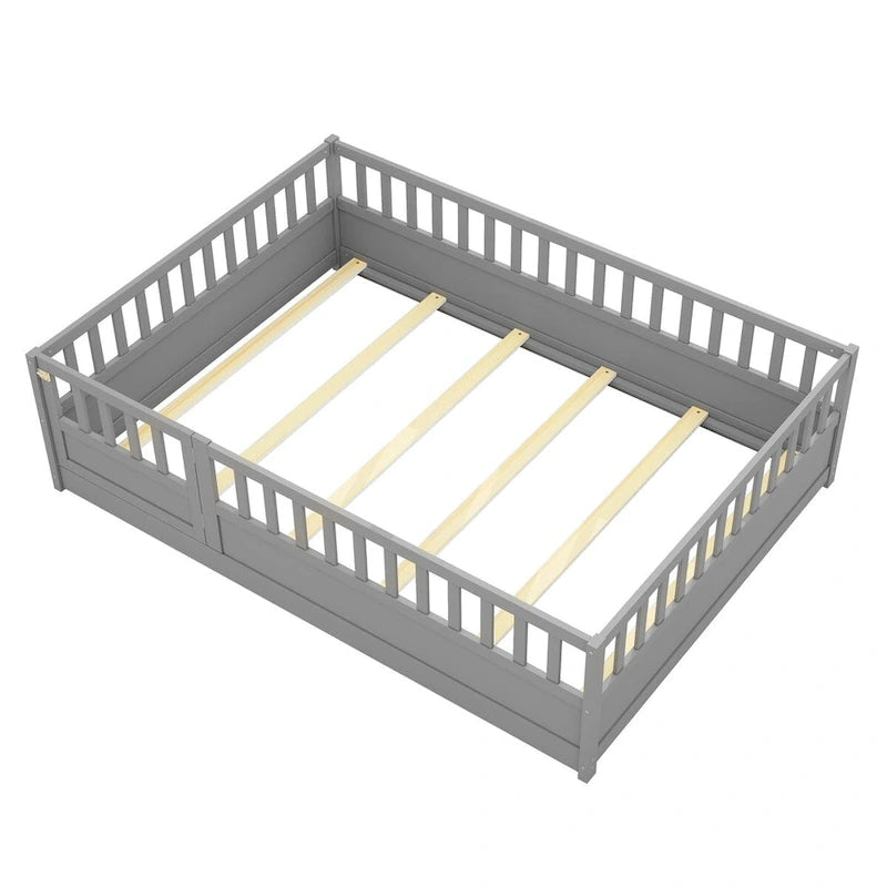 Lit de sol Montessori en bois pour enfant avec sommier à lattes