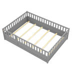 Lit de sol Montessori en bois pour enfant avec sommier à lattes