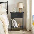 Tables de chevet modernes (lot de 2) - Noir intense