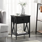 Tables de chevet modernes (lot de 2) - Noir intense